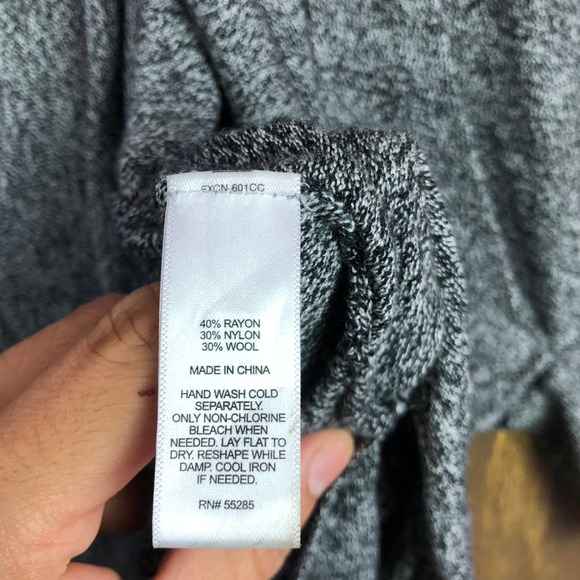 XS Express Gray Knit Shrug with Dolman Sleeves - Picture 8 of 13